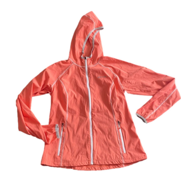 Eddie BAUER Salmon Raincoat Windbreaker Shell - Picture 1 of 16